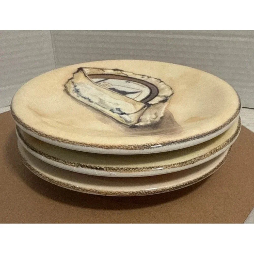 Williams-Sonoma Set of 3 Cheese Appetizer Plates Made In Italy 6.25” Please Read